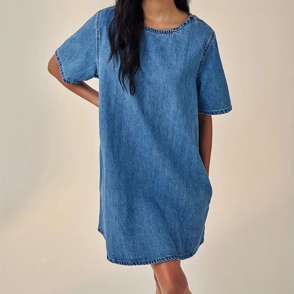 Classic Blue Denim Dress - Picture 4 of 6